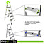 StepIt 3 Step Ladder Portable Folding Aluminium Deep Steps 3 Year Warranty Anti-Slip Soft Grip 150kg Capacity Small Ladder