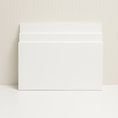 Stepped MDF Skirting Board (L) 2400mm (W) 120mm (T) 17mm Undercoated with Smooth Finish - PACK OF 5