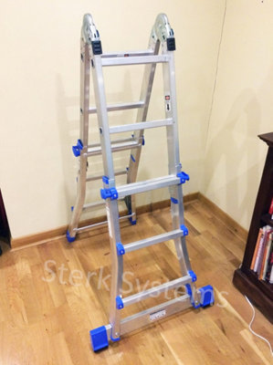 Telescopic store combination ladder