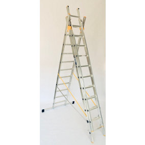 Sterk Systems Triple Section 11 Rung Combination Ladder