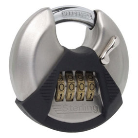 Sterling High Security Combination Padlock Silver/Black/Br (70mm)