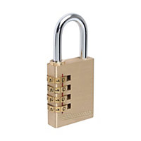 Sterling Light Security 4-Dial Combination Padlock Br (40mm)