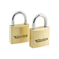 Sterling Light Security Br Padlock Keyed Alike (Pack Of 2) Br (One Size)
