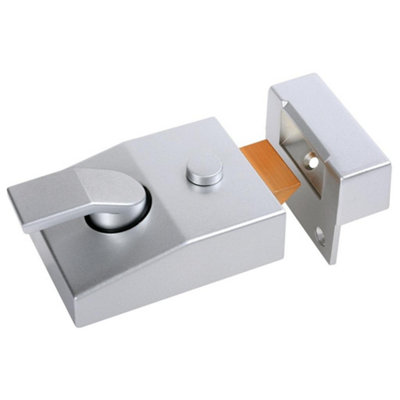 Sterling Lockable Nightlatch Silver (60mm)