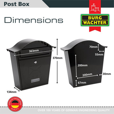Sterling MB01BK Post Box Black - 4