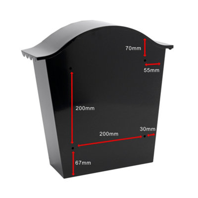 Sterling MB01BK Post Box Black - 7