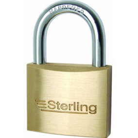 Sterling Mid Security Brass Padlock Gold/Silver (40mm)