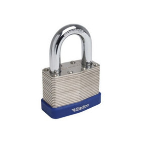 Sterling Mid Security Laminated Padlock Blue/Silver (40mm)