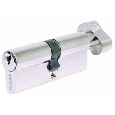Sterling Nickel Plated Euro Cylinder Lock Silver (55mm x 45mm) Price Comparisons | Compare The Build