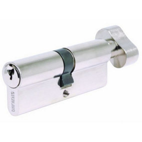 Sterling Nickel Plated Euro Cylinder Lock Silver (55mm x 45mm)