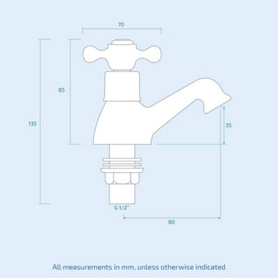 Sterling Traditional Bath Shower Mixer & Basin Tap Pack Hot & Cold Pair - Chrome - 7