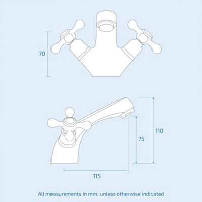 Sterling Traditional Bath Shower Mixer & Basin Tap Pack Inc. Retainer Bath Waste - Chrome - 7