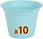 Stewart 10PC Turquoise Small Plastic Flower Pots 18.5cm (Dia)