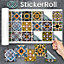 Stick and Go 18 Tile Stickers : Moroccan Mix - To stick over 10cm x 10cm (4x4) tiles Peel off the StickerRoll - apply on tiles