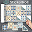 Stick and Go 18 Tile Stickers : Mystic Mix - To stick over 10cm x 10cm (4x4) tiles Peel off the StickerRoll - apply on tiles