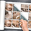 Stick and Go 18 Tile Stickers : Sepia - To stick over 10cm x 10cm (4x4) tiles Peel off the StickerRoll - apply on tiles