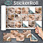 Stick and Go 18 Tile Stickers : Sepia - To stick over 10cm x 10cm (4x4) tiles Peel off the StickerRoll - apply on tiles