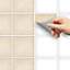 Stick and Go 18 Tile Stickers : Stoneleigh - To stick over 10cm x 10cm (4x4) tiles Peel off the StickerRoll - apply on tiles