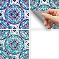 Stick and Go 8 Tile Stickers : Aquataine - To stick over 15cm x 15cm (6x6) tiles Peel off the StickerRoll - apply on tiles