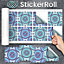 Stick and Go 8 Tile Stickers : Aquataine - To stick over 15cm x 15cm (6x6) tiles Peel off the StickerRoll - apply on tiles