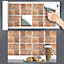 Stick and Go 8 Tile Stickers : Brickette - To stick over 15cm x 15cm (6x6) tiles Peel off the StickerRoll - apply on tiles
