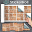 Stick and Go 8 Tile Stickers : Brickette - To stick over 15cm x 15cm (6x6) tiles Peel off the StickerRoll - apply on tiles