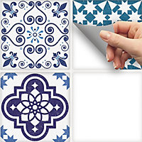 Stick and Go 8 Tile Stickers : Castille - To stick over 15cm x 15cm (6x6) tiles Peel off the StickerRoll - apply on tiles
