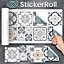 Stick and Go 8 Tile Stickers : Florette - To stick over 15cm x 15cm (6 x 6) tiles Peel off the StickerRoll - apply on tiles