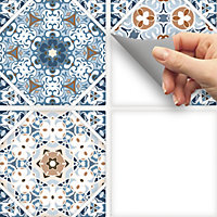 Stick and Go 8 Tile Stickers : Hexagon Geo - To stick over 15cm x 15cm (6x6) tiles Peel off the StickerRoll - apply on tiles