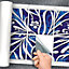 Stick and Go 8 Tile Stickers : Indigo Frieze - To stick over 15cm x 15cm (6x6) tiles Peel off the StickerRoll - apply on tiles