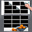 Stick and Go 9 Tile Stickers : Black Metro - To stick over 20cm x 10cm (8x4) tiles Peel off the StickerRoll - apply on tiles