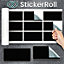 Stick and Go 9 Tile Stickers : Black Metro - To stick over 20cm x 10cm (8x4) tiles Peel off the StickerRoll - apply on tiles
