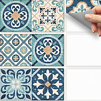 Stick and Go 9 Tile Stickers : Casablanca - To stick over 20cm x 10cm (8x4) tiles Peel off the StickerRoll - apply on tiles