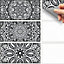 Stick and Go 9 Tile Stickers : Monofleur - To stick over 20cm x 10cm (8x4) tiles Peel off the StickerRoll - apply on tiles
