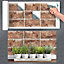 Stick and Go 9 Tile Stickers : Rustic Brick - To stick over 20cm x 10cm (8x4) tiles Peel off the StickerRoll - apply on tiles