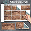 Stick and Go 9 Tile Stickers : Rustic Brick - To stick over 20cm x 10cm (8x4) tiles Peel off the StickerRoll - apply on tiles