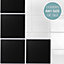 Stick and Go Self Adhesive Stick On Tiles Black 6" x 6" Box of 8 Apply over any tile, or directly on to the wall