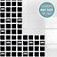 Stick and Go Self Adhesive Stick On Tiles Black Mosaic 4" x 4" Box of 18 Apply over any tile, or directly on to the wall