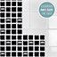 Stick and Go Self Adhesive Stick On Tiles Black Mosaic 6" x 6" Box of 8 Apply over any tile, or directly on to the wall