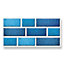 Stick and Go Self Adhesive Stick On Tiles Blue Tablet 8" x 4" Box of 8 Apply over any tile, or directly on to the wall