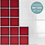 Stick and Go Self Adhesive Stick On Tiles Carmine Red 4" x 4" Box of 18 Apply over any tile, or directly on to the wall