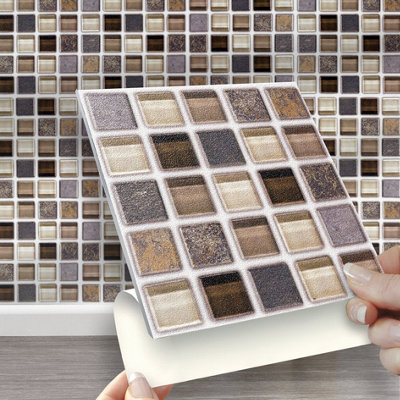 Stick and Go Self Adhesive Stick On Tiles Glass Stone Mosaic 6