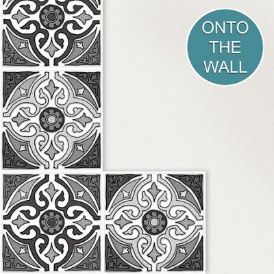 Stick and Go Self Adhesive Stick On Tiles Monochic 6" x 6" Box of 8 Apply over any tile - 5