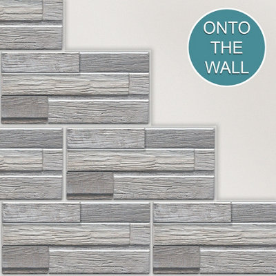 Stick and Go Self Adhesive Stick On Tiles Shanty 8" x 4" Box of 8 Apply over any tile, or directly on to the wall