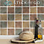 Stick and Go Self Adhesive Stick On Tiles Tuscany Mix 4" x 4" Box of 18 Apply over any tile, or directly on to the wall