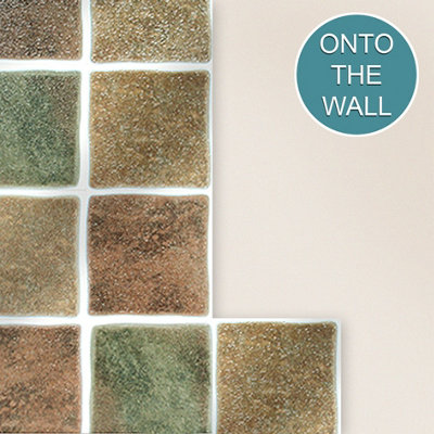 Stick and Go Self Adhesive Stick On Tiles Tuscany Mix 4" x 4" Box of 18 Apply over any tile - 5