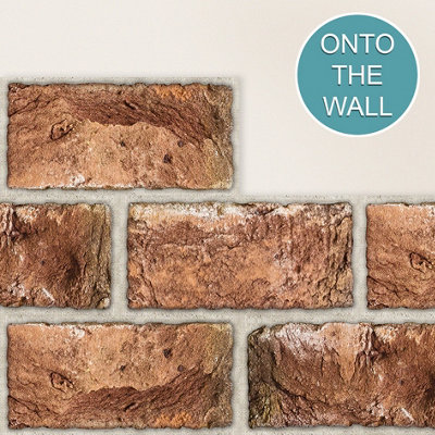 Stick and Go Self Adhesive Stick On Tiles Urban Brick 8 x 4 Box of 8