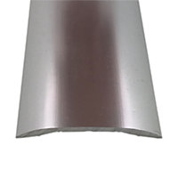 Stick Down Cover Strip Silver Long 9ft / 2.7metres Threshold Bar Floor To Floor Self Adhesive Trim
