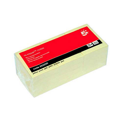 STICK'N Notes cube pad Stick'n 38 x 51 mm yellow