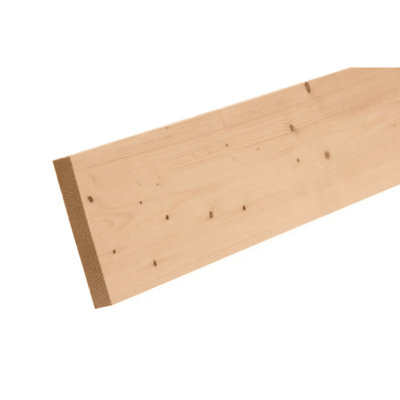 Stick timber Smooth Planed Square edge Whitewood Spruce (L)3.0m (W)120mm (T)18mm Pack of 6 pieces